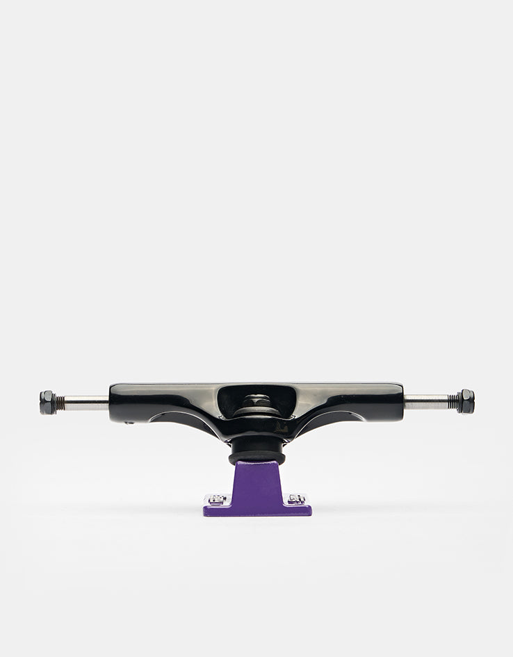 Slappy Bam Margera ST1 Hollow Skateboard Trucks - Black/Purple (Pair)