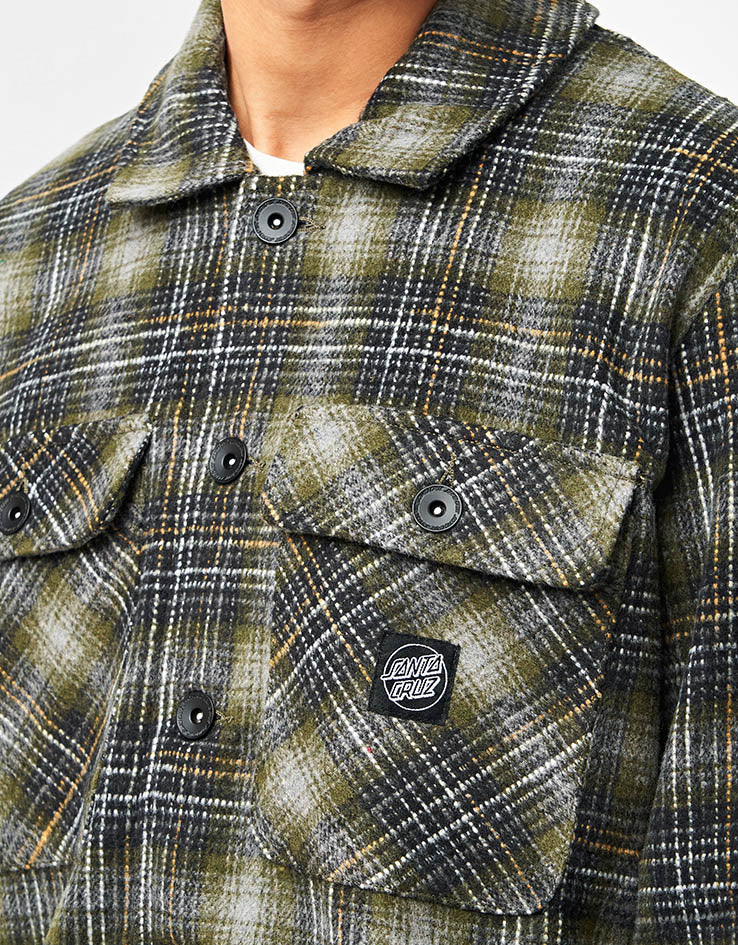 Santa Cruz Lodge L/S Shirt - Olive Check
