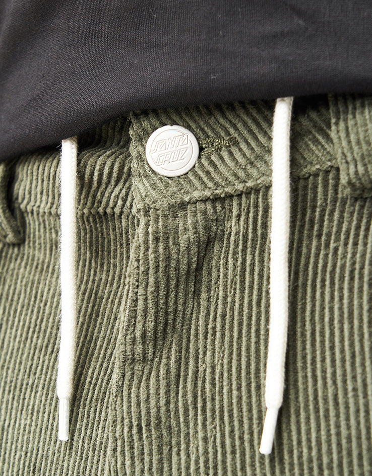 Santa Cruz Cord Carpenter Big Pants - Dark Moss Cord