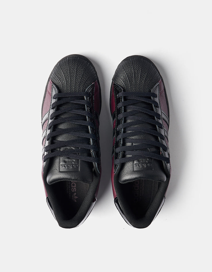 adidas x Marcos Montoya Superstar ADV Skate Shoes - Red Night/Core Black/Red Night