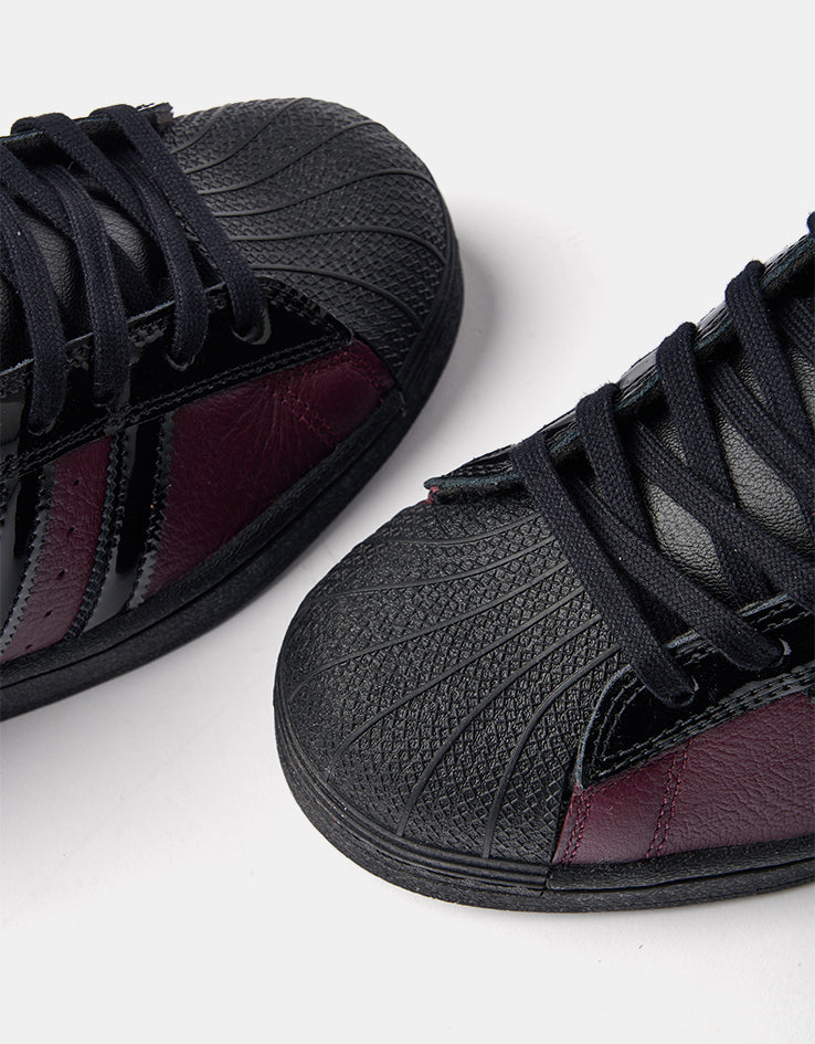 adidas x Marcos Montoya Superstar ADV Skate Shoes - Red Night/Core Black/Red Night