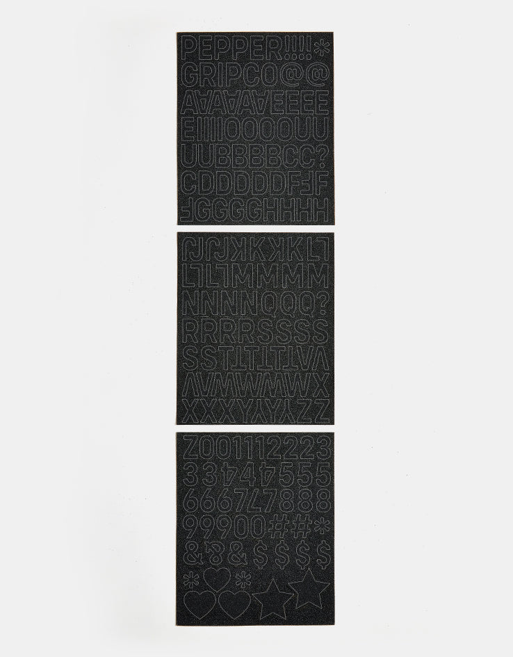 Pepper Alphanumeric Custom Grip Tape Pack
