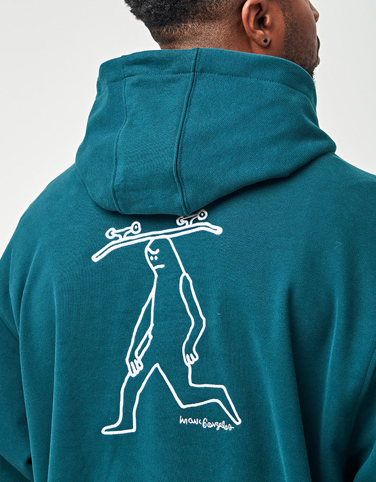 adidas x Gonz Head Pullover Hoodie - Aurora Ivy/Black