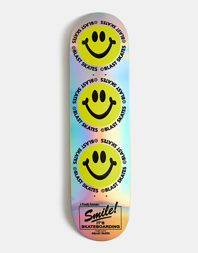 Blast Skates Holooraphic Smile Skateboard Deck - 8.25"