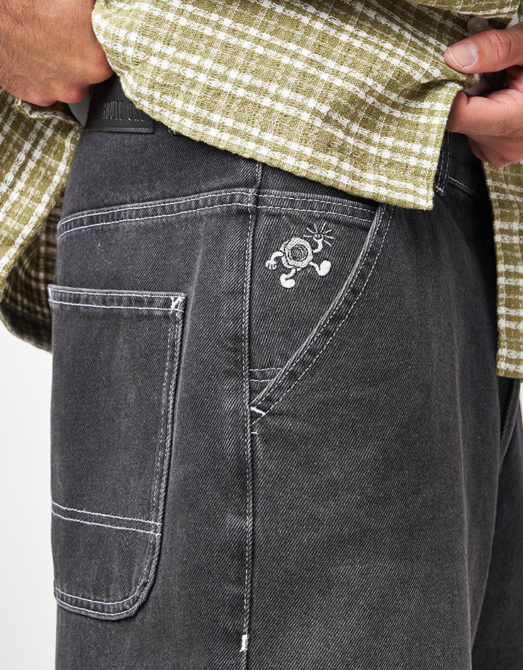 Route One Super Baggy XL Jorts - Washed Black