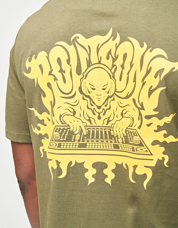 Route One Cosmic Control Organic T-Shirt - Khaki