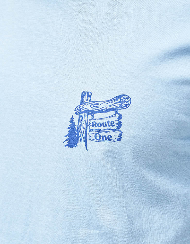 Route One Cabin Organic T-Shirt - Blue Soul