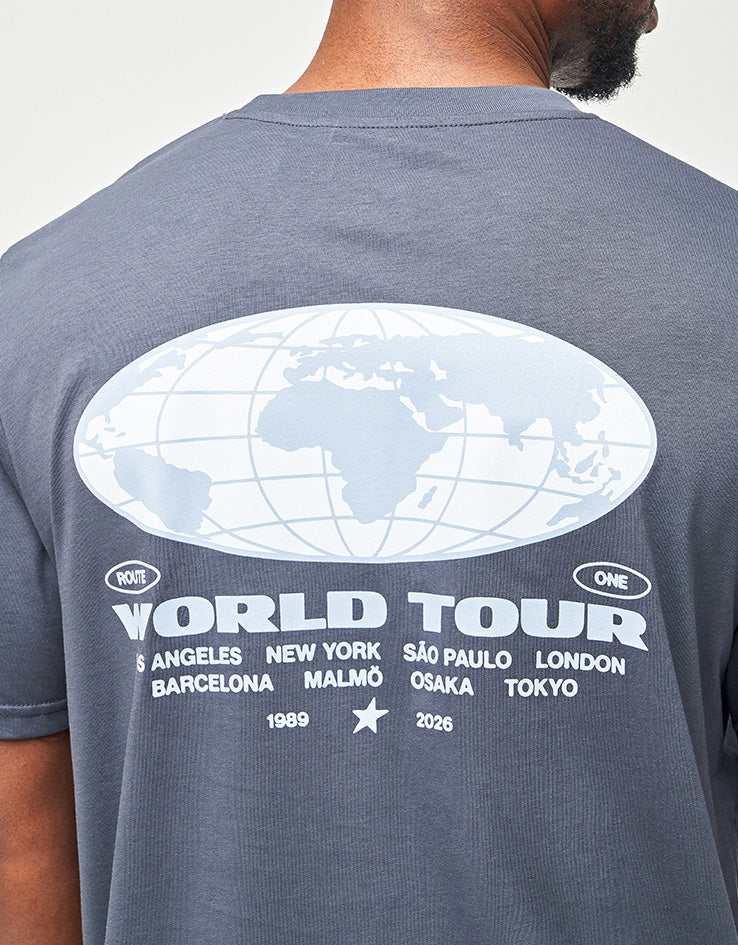 Route One World Tour Organic T-Shirt - India Ink