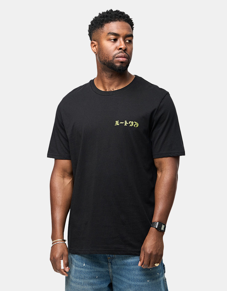 Route One Dragon Organic T-Shirt - Black