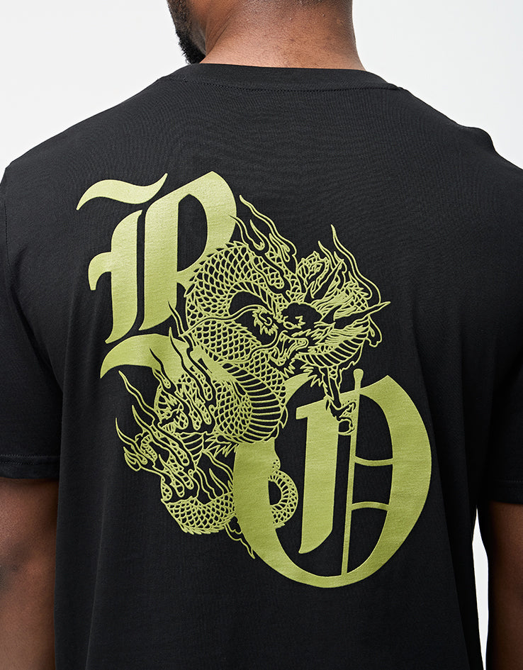 Route One Dragon Organic T-Shirt - Black