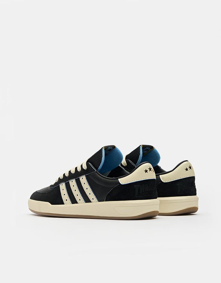 adidas x Thrasher x AFA Glenburn Skate Shoes - Core Black/Cream White/Gum