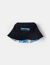 adidas x Thrasher x AFA Reversible Bucket Hat - Night Navy/Light Blue