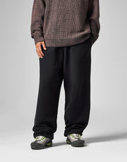Route One Wide Leg Sweatpant - Black