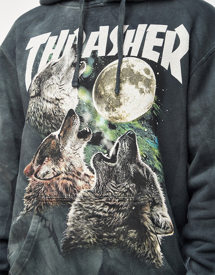 Thrasher Wolves Pullover Hoodie - Black