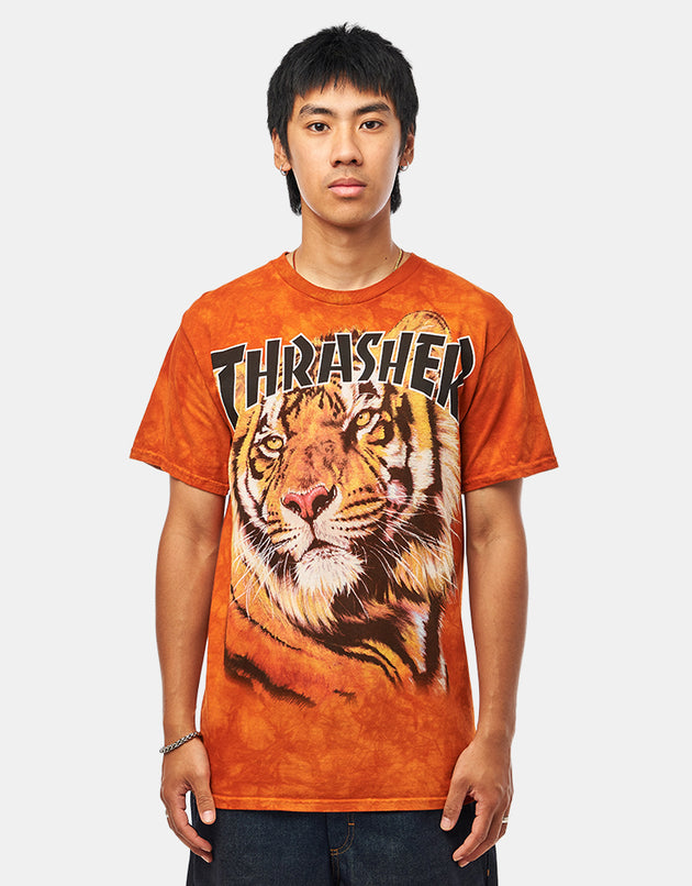 Thrasher Hand-Dyed Tiger T-Shirt - Orange