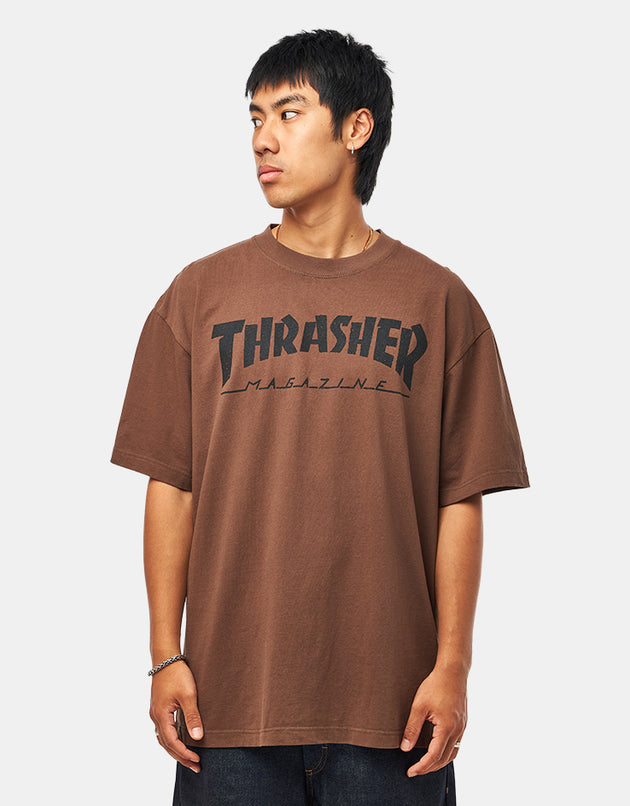 Thrasher Mag Logo Vintage T-Shirt - Brown