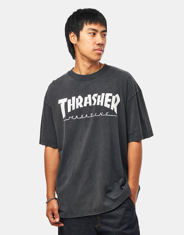 Thrasher Mag Logo Vintage T-Shirt - Black