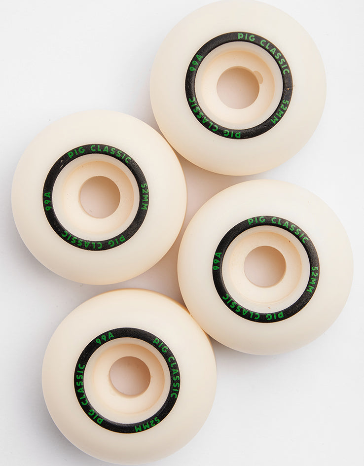 Pig Classic Green 99a Skateboard Wheels - 52mm