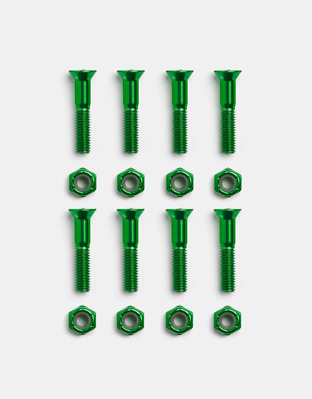 Pig Anodized Green 1" Phillips Bolts