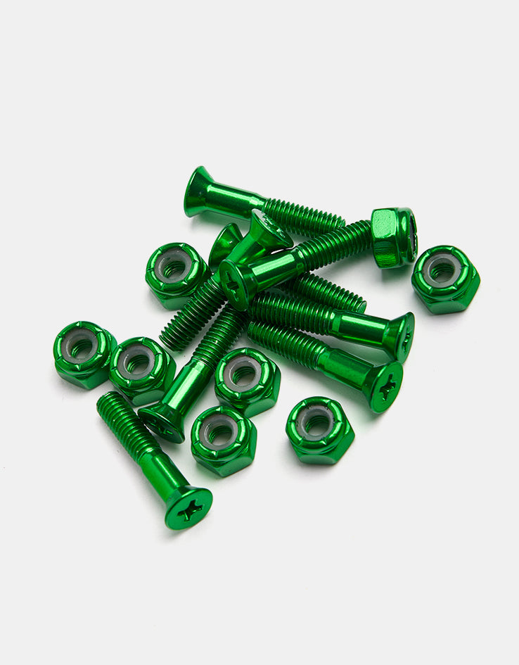 Pig Anodized Green 1" Phillips Bolts