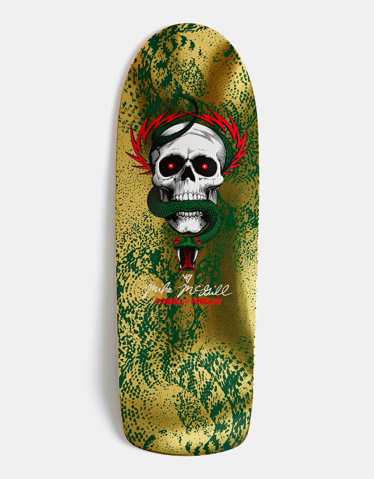 Powell Peralta McGill Skull & Snake Gold Foil Skateboard Deck - 10"