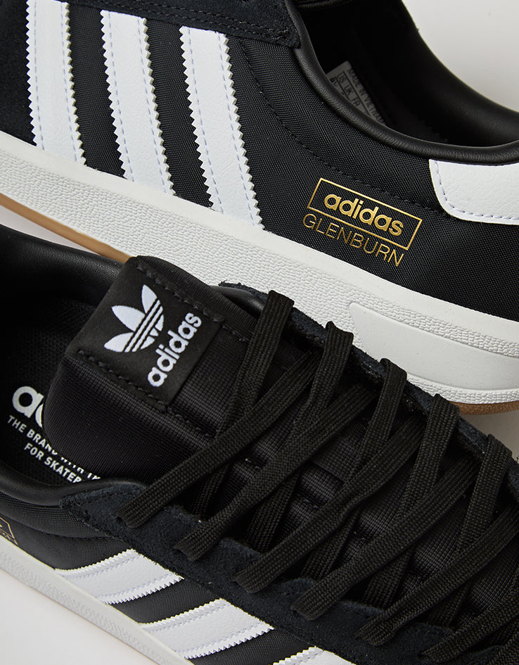 adidas Glenburn Skate Shoes - Core Black/White/Gum