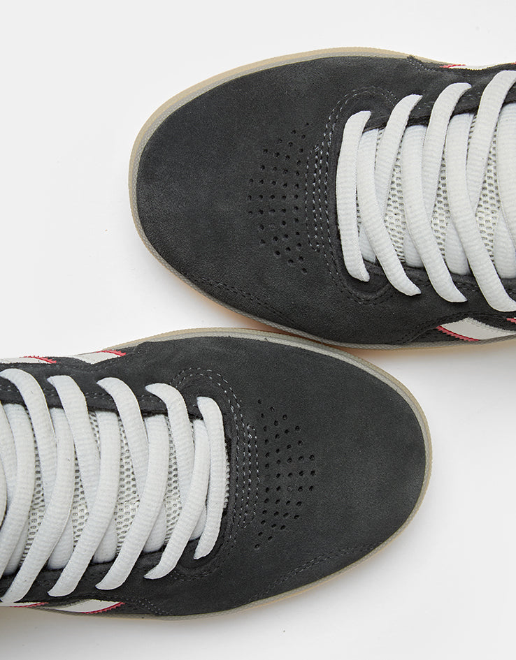 adidas Tyshawn Skate Shoes - Carbon/Crystal White/Better Scarlet