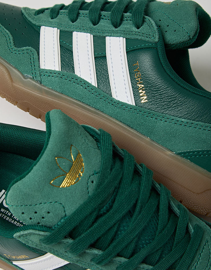 adidas Tyshawn II Skate Shoes - Collegiate Green/White/Gum