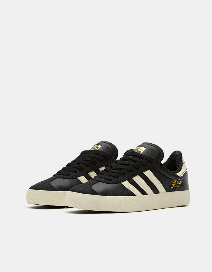 adidas Gazelle ADV Skate Shoes - Core Black/Cream White/Gold Metallic