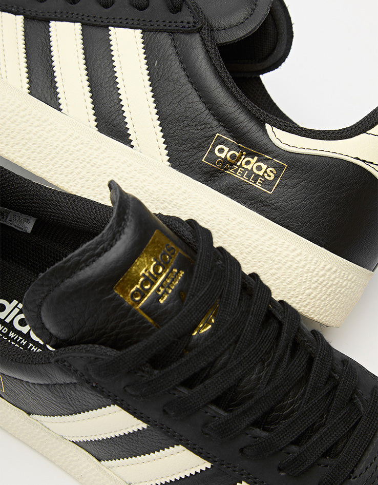 adidas Gazelle ADV Skate Shoes - Core Black/Cream White/Gold Metallic