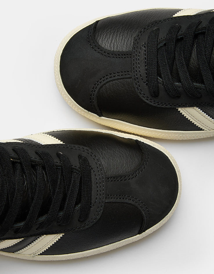 adidas Gazelle ADV Skate Shoes - Core Black/Cream White/Gold Metallic