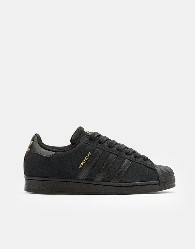 adidas Superstar ADV Skate Shoes - Core Black/Core Black/Gold Metallic