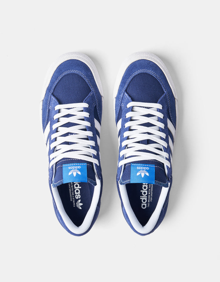 adidas Nora Skate Shoes - Dark Blue/White/Gold Metallic