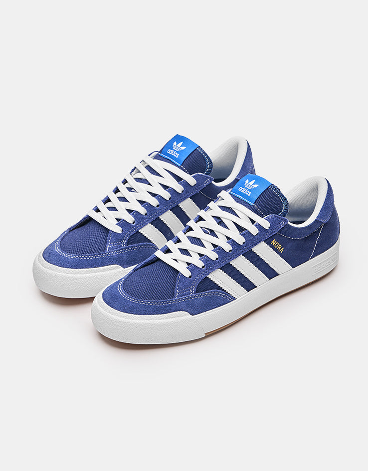 adidas Nora Skate Shoes - Dark Blue/White/Gold Metallic