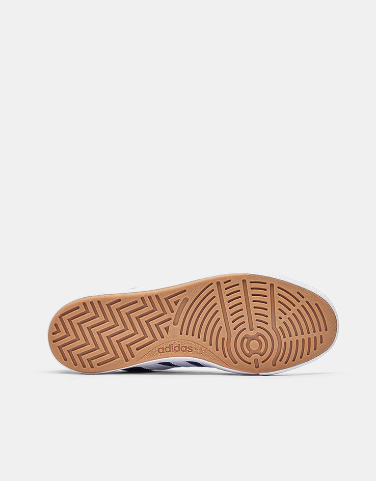 adidas Nora Skate Shoes - Dark Blue/White/Gold Metallic