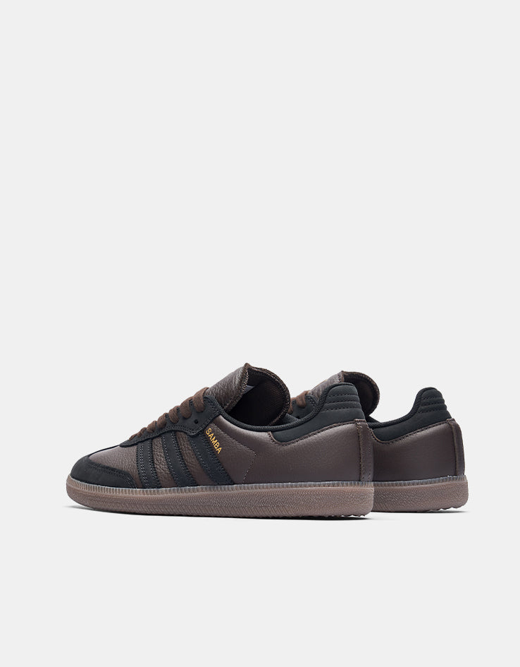 adidas Samba ADV Skate Shoes - Dark Brown/Core Black/Gum