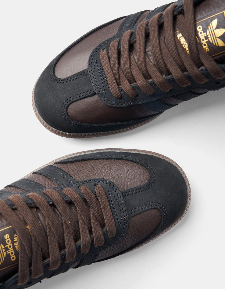 adidas Samba ADV Skate Shoes - Dark Brown/Core Black/Gum
