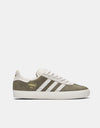 adidas Gazelle ADV Skate Shoes - Olive Strata/Chalk White/Gold Metallic
