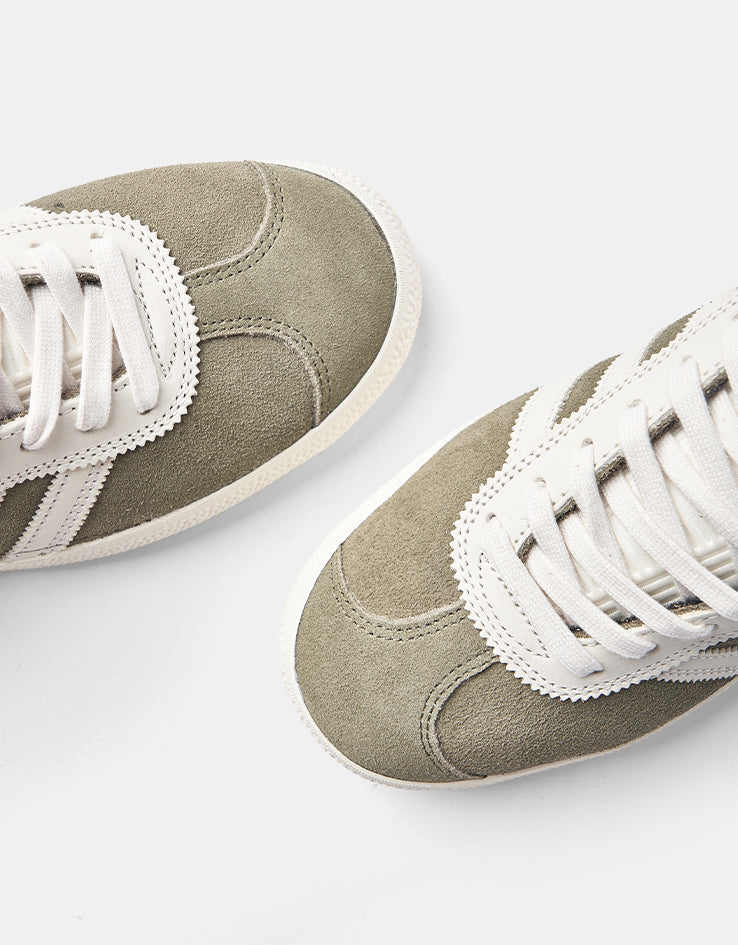 adidas Gazelle ADV Skate Shoes - Olive Strata/Chalk White/Gold Metallic