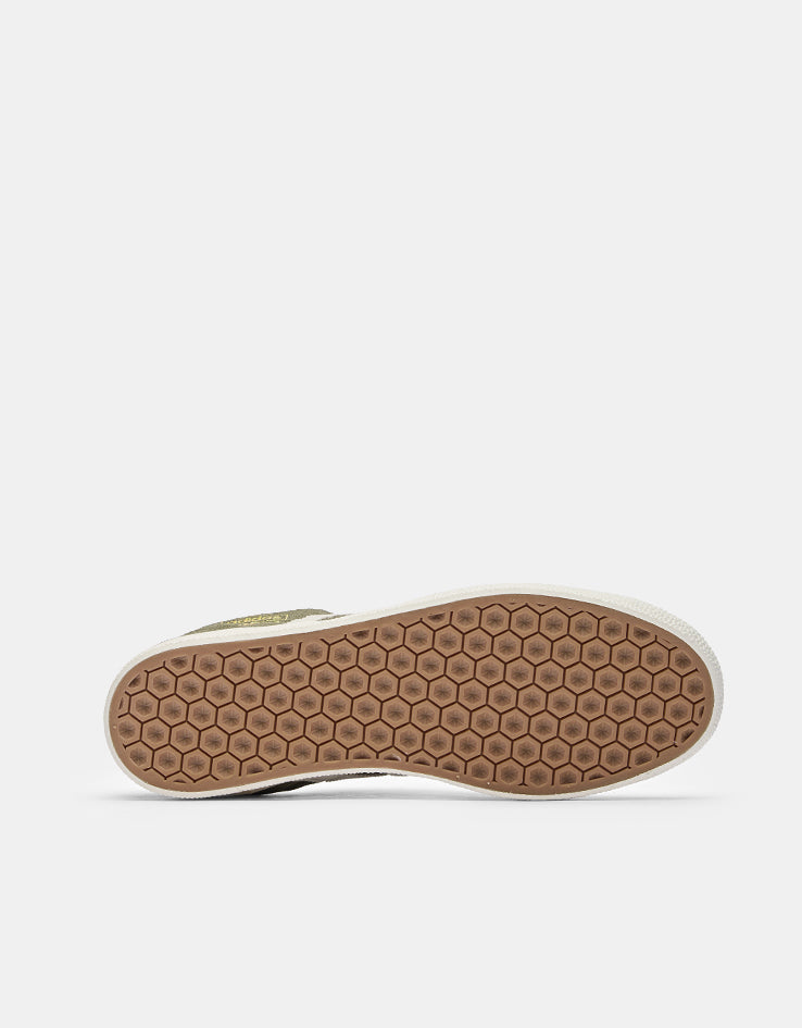 adidas Gazelle ADV Skate Shoes - Olive Strata/Chalk White/Gold Metallic
