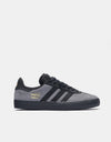 adidas Gazelle ADV Skate Shoes - Grey Six/Core Black/Gold Metallic