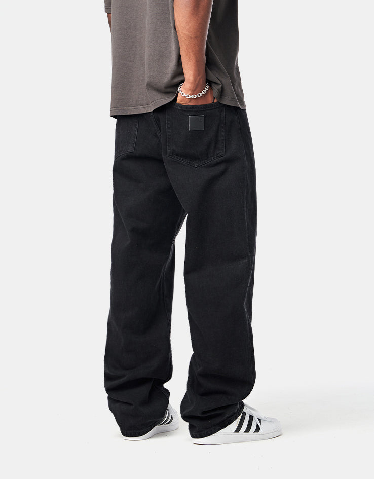 Carhartt WIP Aaron Pant - Black (Camano Stone Washed)