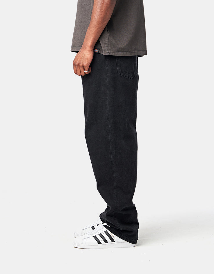 Carhartt WIP Aaron Pant - Black (Camano Stone Washed)