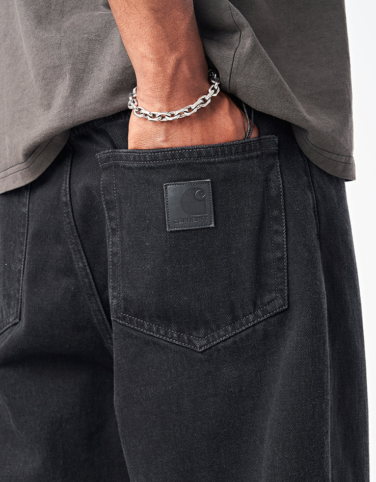 Carhartt WIP Aaron Pant - Black (Camano Stone Washed)