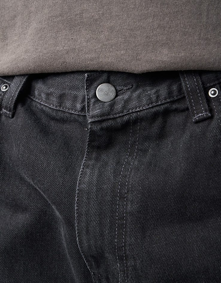 Carhartt WIP Aaron Pant - Black (Camano Stone Washed)