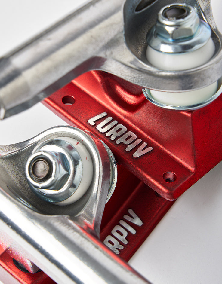Lurpiv 3 Standard Skateboard Trucks - Polished/Red (Pair)