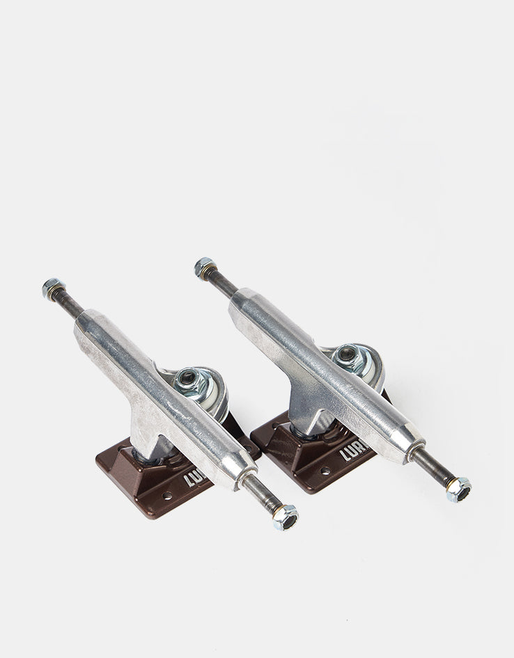 Lurpiv 3 Standard Skateboard Trucks - Polished/Brown (Pair)