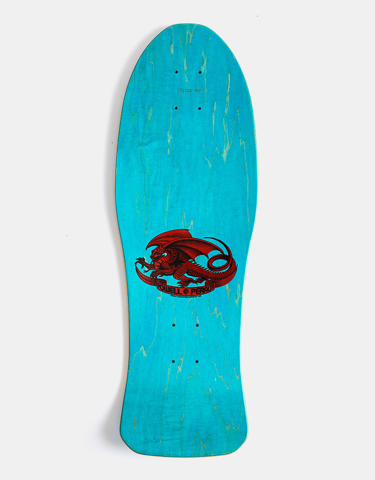 Powell Peralta Caballero Chinese Dragon Aqua Foil Skateboard Deck - 10"