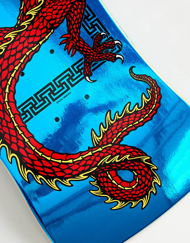 Powell Peralta Caballero Chinese Dragon Aqua Foil Skateboard Deck - 10"