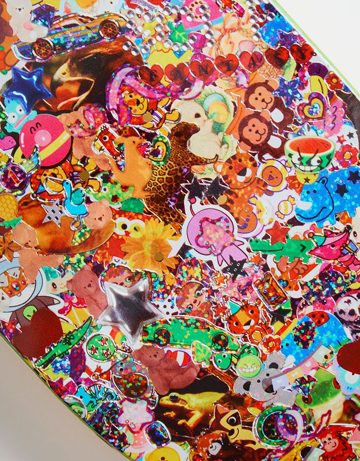 Sci-Fi Fantasy Glick Sticker Collage Skateboard Deck - 8.25"